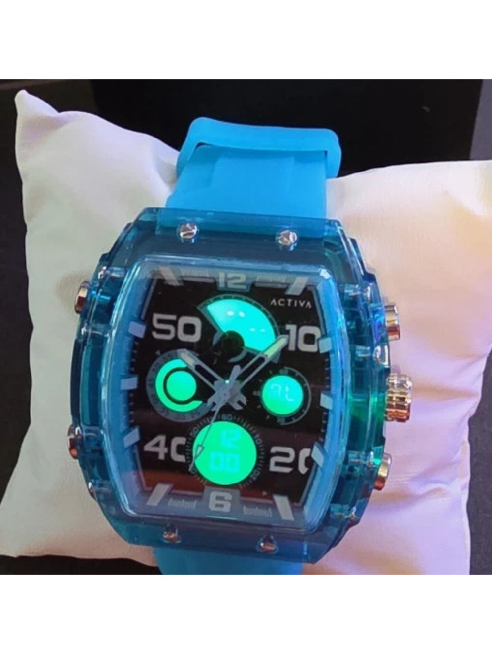 Activa X Invicta Digital Essentials Men's Watch - 45mm, Light Blue - Picture 4 of 4